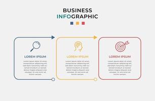 Vector Infographic design business template with icons and 3 options or steps