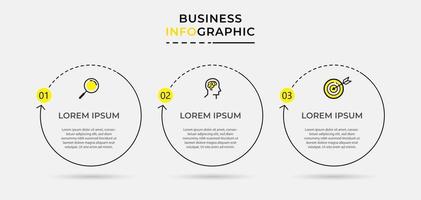 Vector Infographic design business template with icons and 3 options or steps