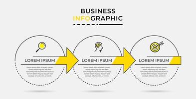 Vector Infographic design business template with icons and 3 options or steps