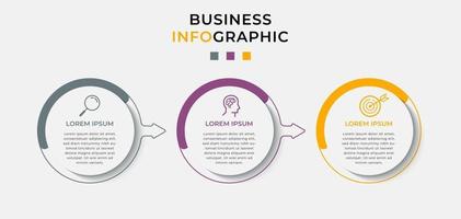 Vector Infographic design business template with icons and 3 options or steps