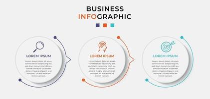 Vector Infographic design business template with icons and 3 options or steps