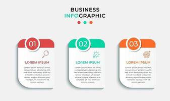 Vector Infographic design business template with icons and 3 options or steps