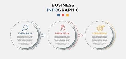 Vector Infographic design business template with icons and 3 options or steps