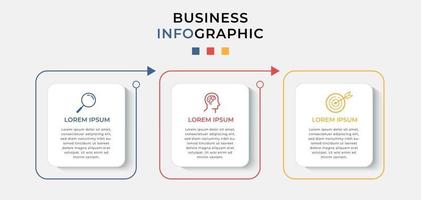 Vector Infographic design business template with icons and 3 options or steps