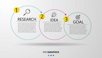 Business Infographic design template Vector with icons and 3 options or steps