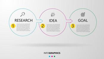 Business Infographic design template Vector with icons and 3 options or steps