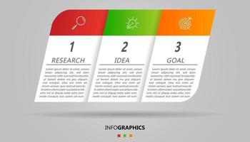 Business Infographic design template Vector with icons and 3 options or steps