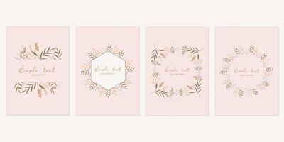 Botanical greeting card template vector