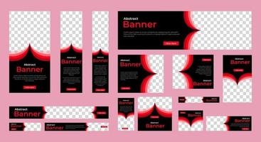 Modern Banners template with standard size for advertise vector