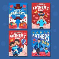 Father Love for His Son Card vector