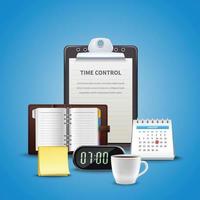 Time Management Realistic Concept Vector Illustration