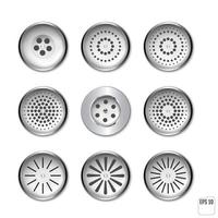 Sink drain set vector