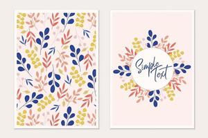 Botanical greeting card template vector