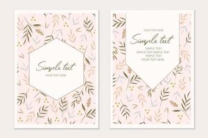 Botanical greeting card template vector