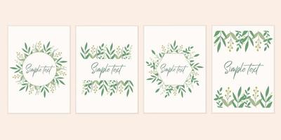 Botanical greeting card template vector