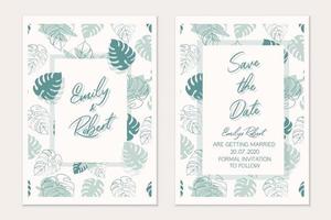 tropical card templates vector