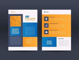 Corporate Business Flyer Design or Handout and leaflet design or Marketing sheet Brochure Design vector