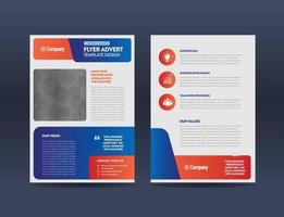 Corporate Business Flyer Design or Handout and leaflet design or Marketing sheet Brochure Design vector