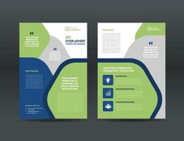 Corporate Business Flyer Design or Handout and leaflet design or Marketing sheet Brochure Design vector