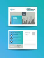 Corporate Business Postcard Design or SAVE THE DATE Invitation or Direct Mail vector