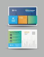 Corporate Business Postcard Design or SAVE THE DATE Invitation or Direct Mail vector