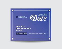 Corporate Business Postcard Design or SAVE THE DATE Invitation or Direct Mail vector