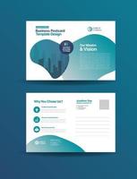 Corporate Business Postcard Design or SAVE THE DATE Invitation or Direct Mail vector