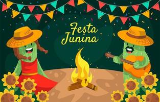 Festa Junina Celebration Background vector