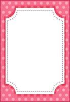 Empty vertical octagon frame cartoon style banner template vector