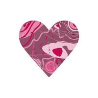 corazón abstracto. silueta abstracta roja en forma de corazón. diseño para el día de san valentín, boda, medicina. vector