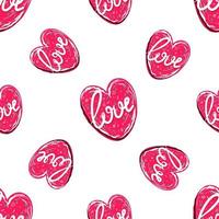 Heart seamless pattern. Sweets baked in the shape of a heart. Design for Valentine's Day. vector