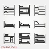 vector icono de cama