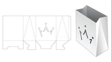 caja de embalaje plantilla troquelada vector