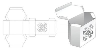 caja de embalaje plantilla troquelada vector