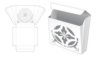 caja de embalaje plantilla troquelada vector