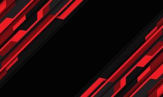 Abstract red grey cyber circuit slash dynamic with black blank space vector