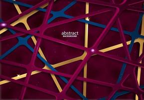 papercut abstract 3d red background vector