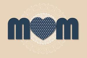 Happy mothers day background with creative realistic typography on background vector