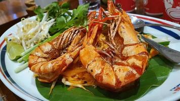 Close-up of a prawn meal photo