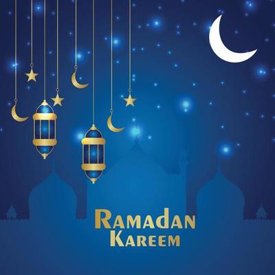 Islamic ramadan kareem festival celebration greeting card