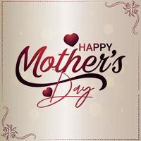 Happy mother day background with handdraw typography vector