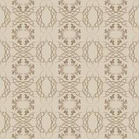 Seamless coffee color vector pattern of smooth lines in the shape of a circle on brown background