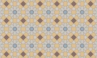 Kaleidoscope patterned floor tiles with abstract geometric pattern photo
