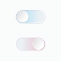 Neumorphic UI switch light set Workflow graphic elements in Skeuomorph Trend Design Elements for smart technology and applications vector