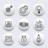 Set collection icon business vector