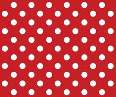 Vintage polka dots white and red pattern vector