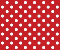 Vintage polka dots white and red pattern vector