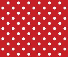 Vintage polka dots white and red pattern vector