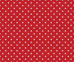 Vintage polka dots white and red pattern vector