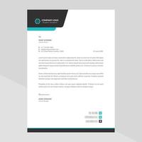 Elegant and minimalist style letterhead template design vector